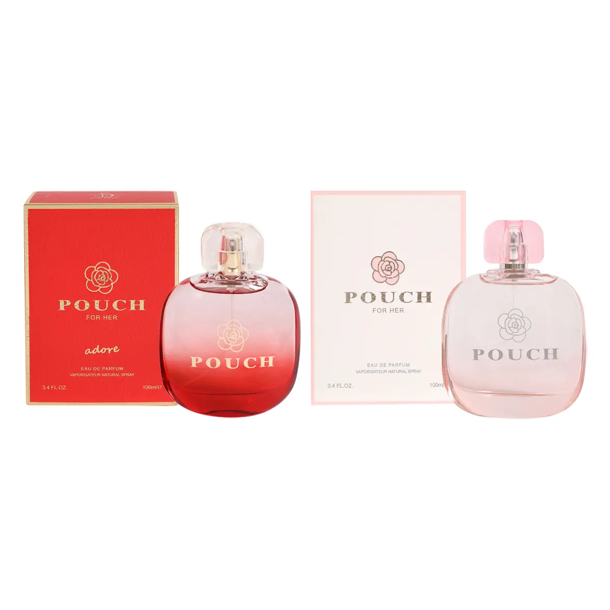Duo Bundle of Pouch for Her and Pouch for Her Adore Perfume for Women 100ml 3.4 fl.oz. Eau de Parfum Duo Bundle of Pouch for Her and Pouch for Her Adore Perfume for Women 100ml 3.4 fl.oz. Eau de Parfum