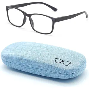Nearsighted Glasses for Distance with Hard Case Blue Light Spring Hinge Glasses Not Reading Glasses