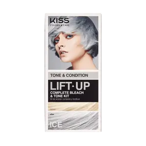Kiss Colors & Care Lift Up Complete Bleach & Tone Kit – Ice