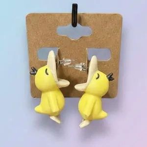 Yellow Duck Earrings - Adorable Animal Design for Women, Perfect for Casual Wear, Lightweight and Comfortable