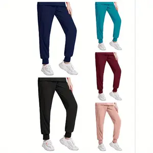 Stretch Nurse Pants for Women Brush Hand Clothes Pants for Summer Thin Elastic Waist Quick-drying Doctor Work Pants Beauty Salon Ties Pants