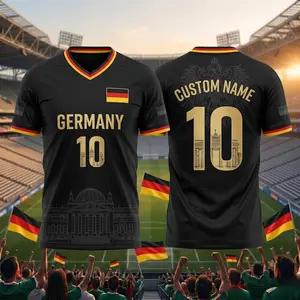 [Custom Name & Number] Germany Soccer Jersey Custom Name Number, Personalized Germany Football Fan Jersey for Men & Women, Game Day