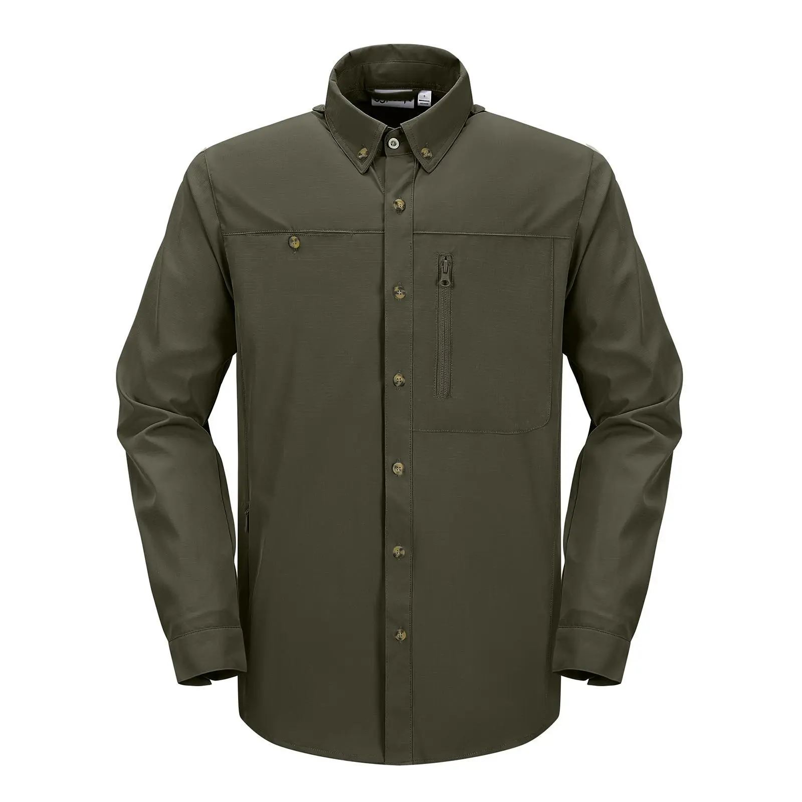 33,000ft Men's UPF 50+ Protective Long Sleeve Hiking Shirt - Menswear Top with Pocket, Breathable Dry Fit, Quick Dry for Safari, Outdoor Fishing, Tops, Longsleeves, Fabric