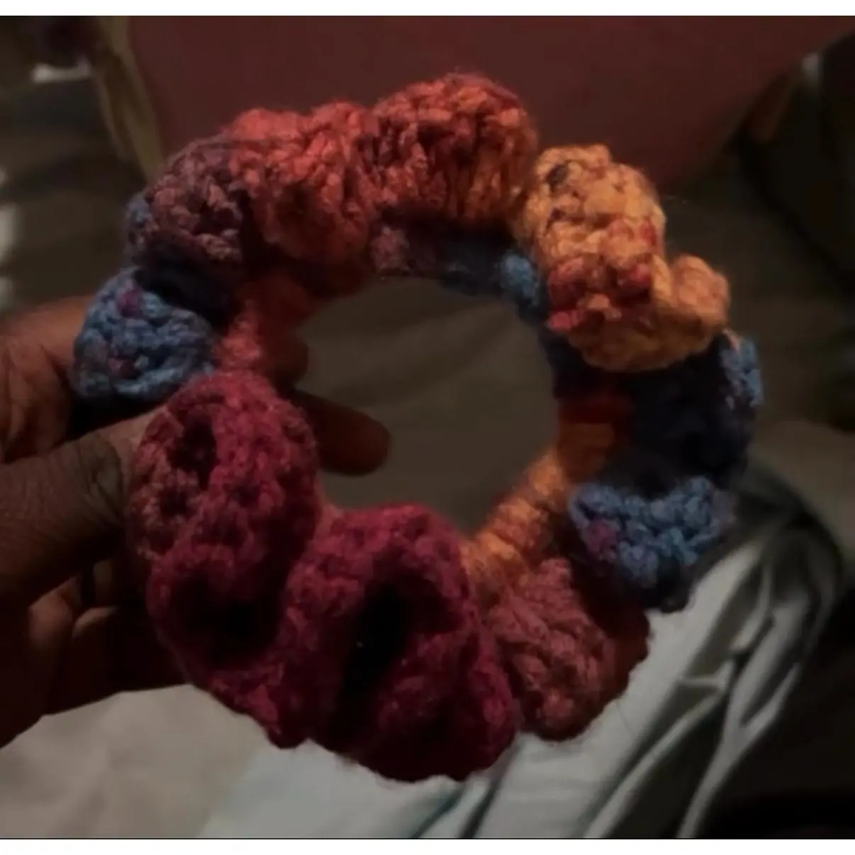 Crochet Hair Scrunchie - Colorful Handmade Hair Accessory for Women and Girls - Perfect for Daily Use and Gifting