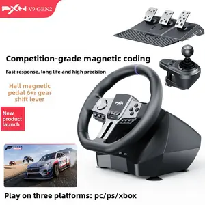 Restocking//Racing wheel PXNV9 Gen2 Racing Game Steering Wheel gen2 Degree Car Simulator Support PC/P4/ PS4/NS/xbox/switch