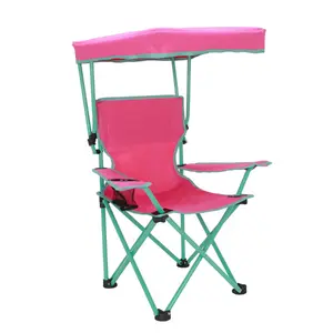 Kids Canopy Chair with Safety Lock (125 lb. Capacity), Pink/Green
