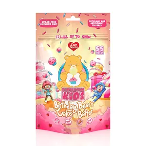 Bubblegum Kids Sugar Free Gum - For Kids and Adults - Vegan Friendly - Retro, Parent Approved Bubble Gum with Burst of Sweet Flavor - Care Bears Birthday Cake Batter