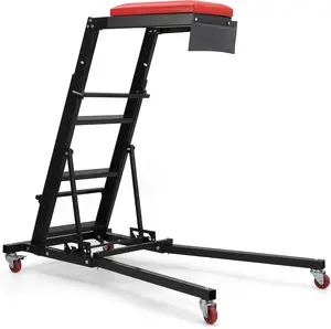 Top Engine Creeper, 400lbs Capacity Foldable Automotive Creeper with Adjustable Height (48" to 66") & Locking Wheels - Mechanic Creeper for Truck, SUV, Garage Workshop Repair