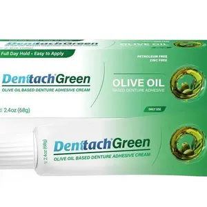 Denttach Green Olive Oil Based Denture Adhesive for Daily Use