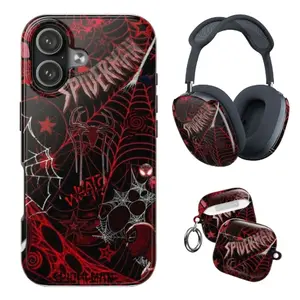 Peter Parker Spider Book Airpod Pro Case, Retro Comic Style Phone Case for iPhone 17-11 Pro Max, Airpod Pro Case, Airpod Gen 1-4, Web Hero Gift