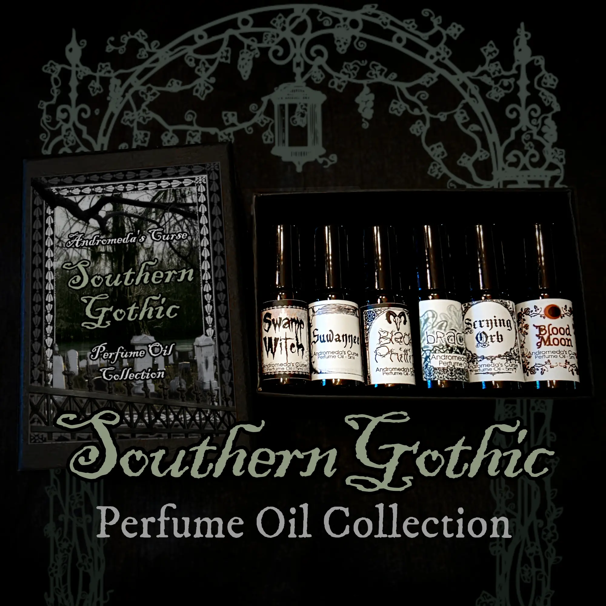 Southern Gothic Gift Box - Rollerball Perfume Oil - Vegan & Cruelty Free