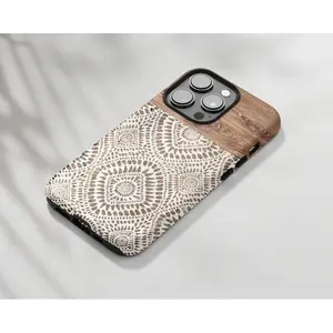 for iPhone 13. Boho Wood Pattern Tribal Pattern Phone Case suitable for iPhone 17, 16, 15, 14, 13, 12, 11 Pro Max, X, XR, XS Max, 8, And 7 Plus,screen protector,fidgets Durable Protection
