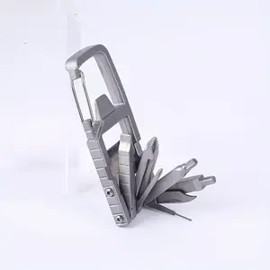 13-In-1 Multifunctional Stainless Steel Tool Set, Portable Design with Phone Holder & Folding Bottle Opener for Outdoor Activities, Multi Tool Kit