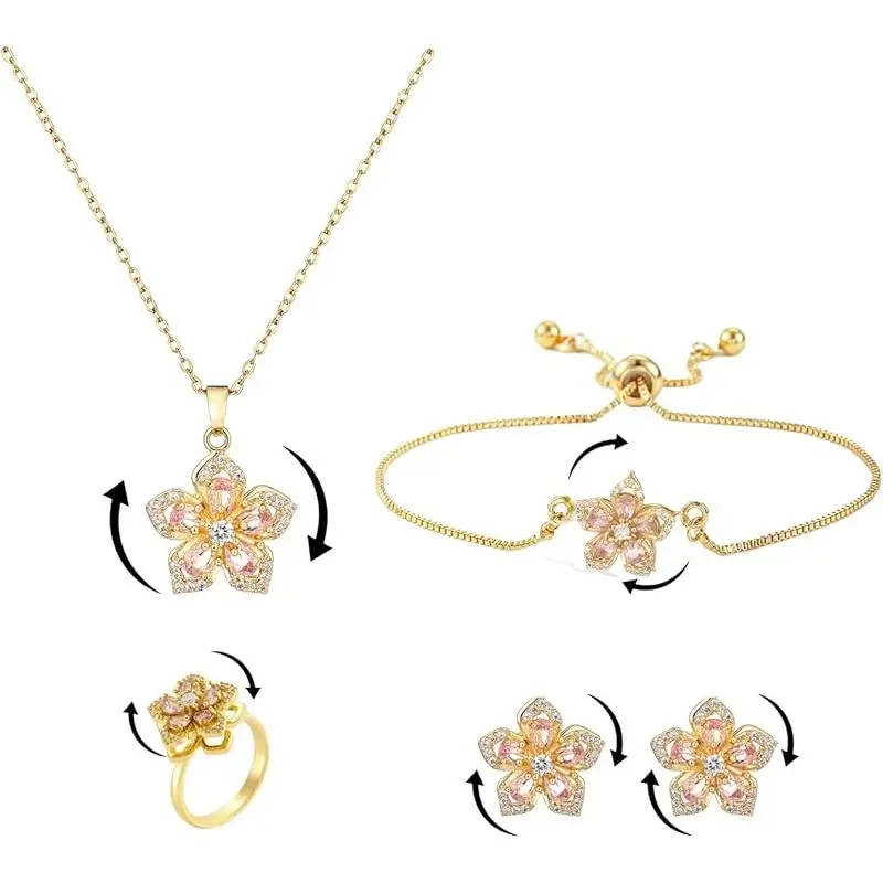 gold pink four-piece set