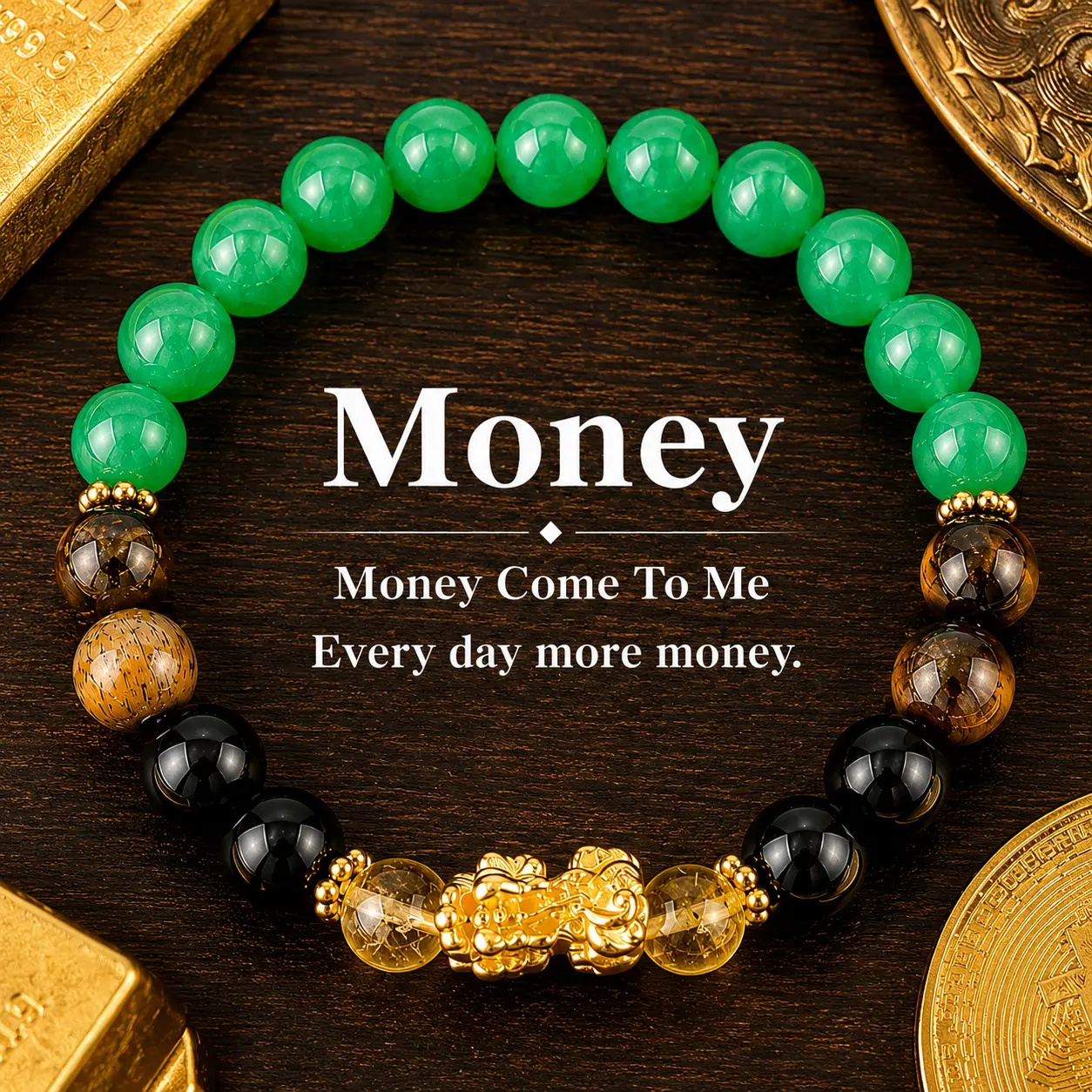 ARPURRAINA Feng Shui Pixiu Bracelet with Citrine, Green Aventurine & Tiger Eye, 8mm Crystal Healing Beads for Wealth Manifestation, Unisex Lucky Charm, Animal, Bracelets Jewelry, Tigers Eye Bracelet