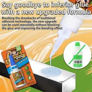 Clear Super Glue Liquid Professional for Plastic, Wood, Metal, Crafts, & Repair, Cyanoacrylate Adhesive Instant Glue, Quick Dry