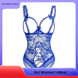 【Hot Women's Wear】[Floral Lace Plus Size Bodysuit] Plus Size Sexy Lace Bodysuit - Floral Lace Design, High Stretch, No Belt, No Chest Pad, Stretchy Fabric, Adult Women's Lingerie, Intimate Apparel