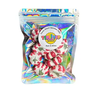 Freeze Dried Peppermint Taffy - Tip Top Treats (Freeze Dried Candy) Snack Sweet Candies