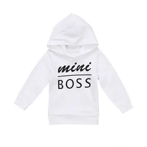 Baby Toddler Kids Boy Girl Solid Color Casual Pocket Hoodie Sweatershirt Funny Letter Printed Pullover