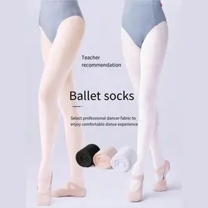 Women's Ballet Dancer Pantyhose, Spring Summer Thin Lightweight Non-Adult 60D Nine-Fourth Socks, Suitable for Under 16 Years Old