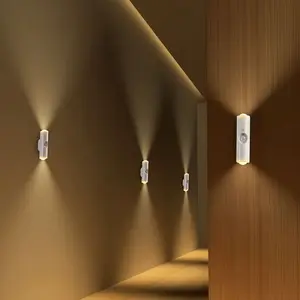 RGB LED Motion Sensor Wall Light Magnetic, No-Drill,USB Rechargeable, 9colors,Wireless Lamp with Auto On/Off, ColorChanging for Night Use to Light Up Your Space