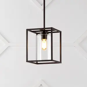 JONATHAN Y Virginia Farmhouse Metal/Glass LED Vanity Light; for Living Room,Bedroom, Kitchen, Office