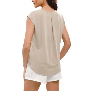 ODODOS Modal Soft Sleeveless Shirts for Women Crew Neck Yoga Tee Summer Flowy Workout Tank Tops