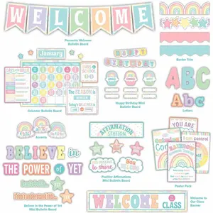 Teacher Created Resources  Pastel Pop Decor Set Bulletin Board Set