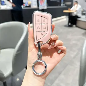 For Cadillac,Soft TPU Key Case Shell Compatible with Cadillac 2020 2021 2022 ATS CT5 CT6 XT4 XT9 XTS