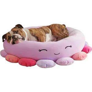24-Inch Beula Octopus Pet Bed - Medium Ultrasoft Official Squishmallows Plush Pet Bed