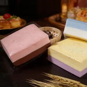 Two-Tone Slow Rising Cheese Brick Squishy, Super Soft Finger Squeeze Fidget Toy, Kawaii Stress Relief Sensory Toy for Kids & Adults, Great Stress-Relieving Present