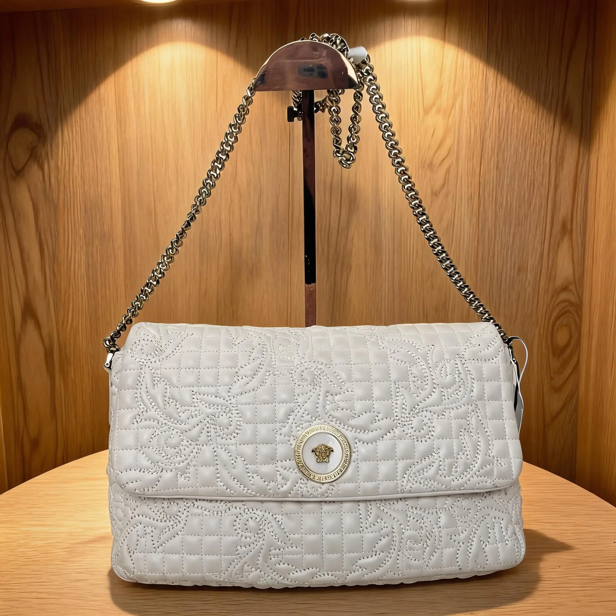 Pre-owned VERSACE Leather Shoulder Bag C0808488619