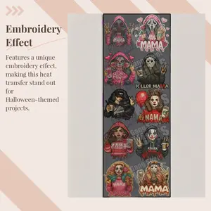 Embroidery Effect Killer Mama Gangsheet | DTF Heat Transfers | Halloween