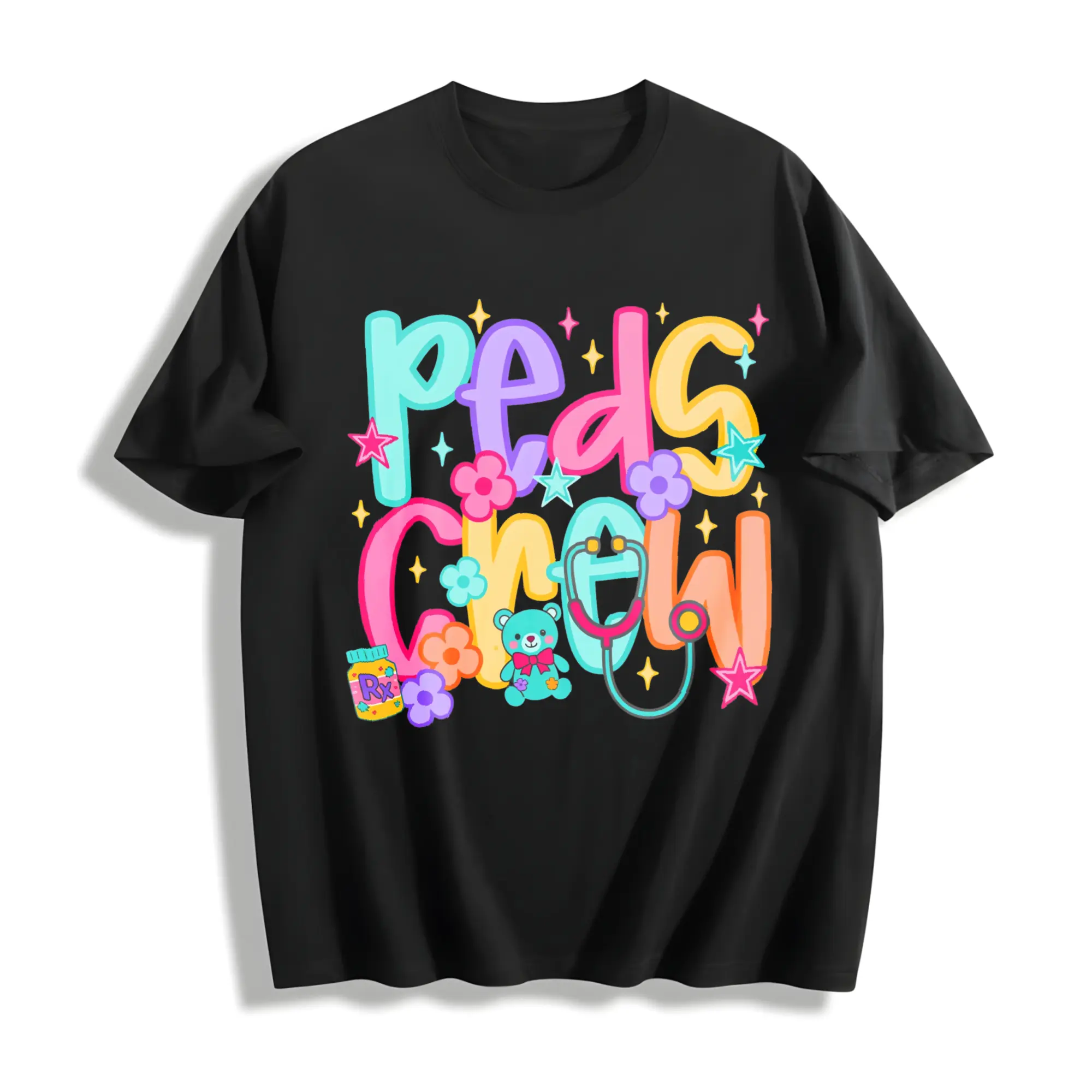 Cute Pediatric Crew Shirt for Pediatric Nurse, Peds Floor Team Tee, Cute Peds Nurses  Appreciation Hospital Staff Cotton Fit