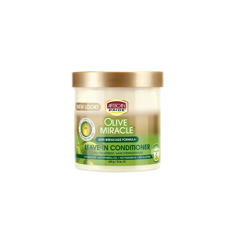 Olive Oil & Tea Tree Oil Leave-In Deep Conditioner, Daily Haircare Treatment for Anti-Breakage & Repair, Lightweight Unisex Conditioning for All Hair Types, 15 oz, Hair Strengthener, All Natural Ingredients, Daily Treatment, Damaged