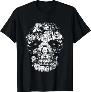 Funny Dachshund Skull Dog Skeleton Halloween T-shirt