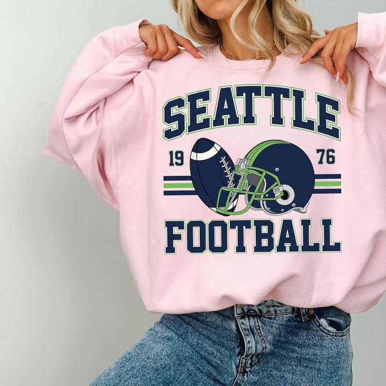 Vintage Seattle Football Sweatshirt Seahawks Fan Gift