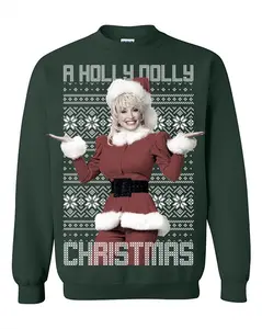 Have A Holly Dolly Christmas Sweatshirt, Dolly Vintage Ugly Christmas Sweatshirt, Holly Dolly Xmas Unisex Hoodie