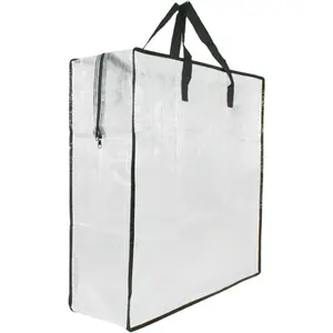 Clear Storage Bags with Zipper and Handles, Blanket Bags for Closet Storage, Moving and Packing Supplies for College, Underbed Storage Organizer for Clothes Pillow Bedding Christmas Wreath GONGKANGYUAN