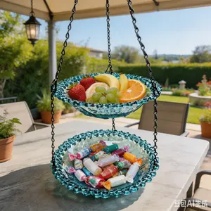 Fruit plate for parties, outdoor hanging fruit plate. Snack plate. Nut plate. Can be placed on the dining table. Can be hung outdoors first, and is the first item to be arranged at parties and holidays