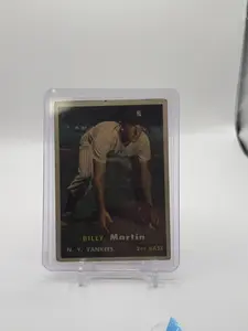 1957 Topps Billy Martin #62 Vintage Baseball Card New York Yankees
