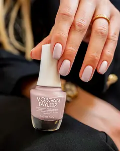 Morgan Taylor Prim-Rose And Proper - Pink Taupe Creme, Professional Lacquer, Vibrant, Chip-Resistant, Fast-Drying, Long-Lasting, High-Shine, Perfect for Manicures & Pedicure, 15mL.