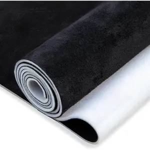 Suede Auto Headliner Fabric 74" L × 60" W with Foam Backing, Black Interior Replacement Material for Car/Truck/SUV/RV Roof, Tube Packaging for Home Repair DIY Headliner Material