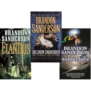 Brandon Sanderson 3 Books Collection Set Arcanum Unbounded, Elantris, Warbreaker