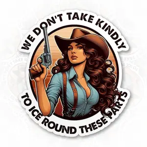 We Don't Take Kindly To Ice Sticker, Punch Nazis Stickers Anti Trump Leftist Political Liberal Waterproof Die-Cut Vinyl Stickers