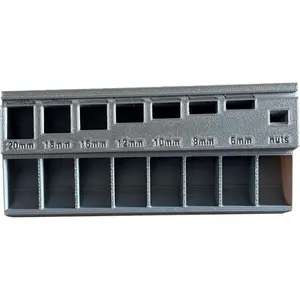M3 Screw Storage Box - Precision Bolt Sorting Tray with 7 Measuring Slots, 3D Printed PLA Material, Ideal for Hardware and Small Parts Storage