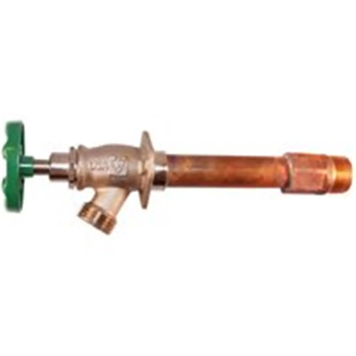 212 MAIN Heavy Duty Brass Sillcock, Heavy Pattern Frost Free Hydrant with Green Coated Oval Handle and O-Ring Bonnet, 1-Piece Bonnet, 10-Inch, Satin/Nickel Weather Protection