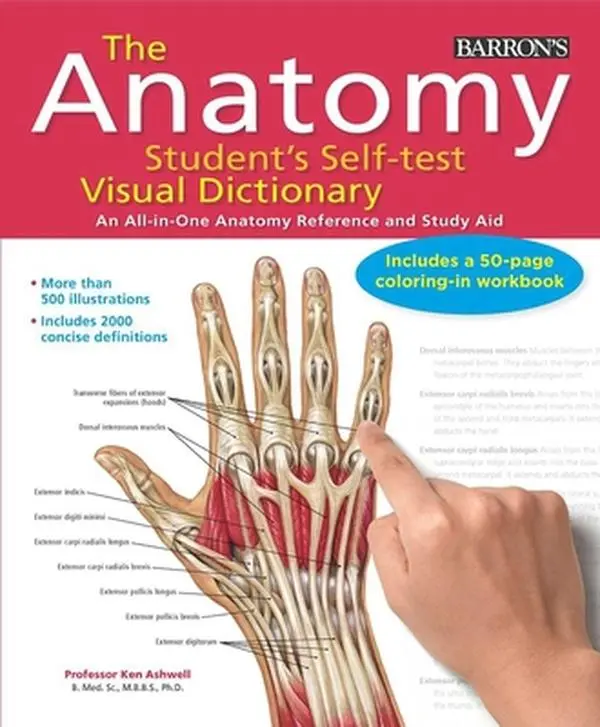USED Book - Anatomy Student's Self-Test Visual Dictionary: An All-In-One Anatomy Reference and Study Aid by Ashwell, Ken (Spiral-bound) - english