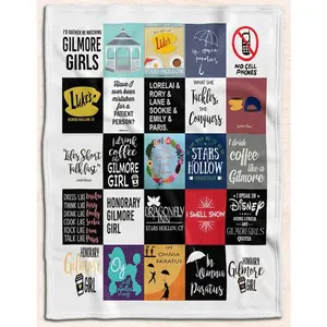Gilmore Girls Coffee Blanket | Soft Sherpa Throw for Girls | All-Season Sofa Bed Gift