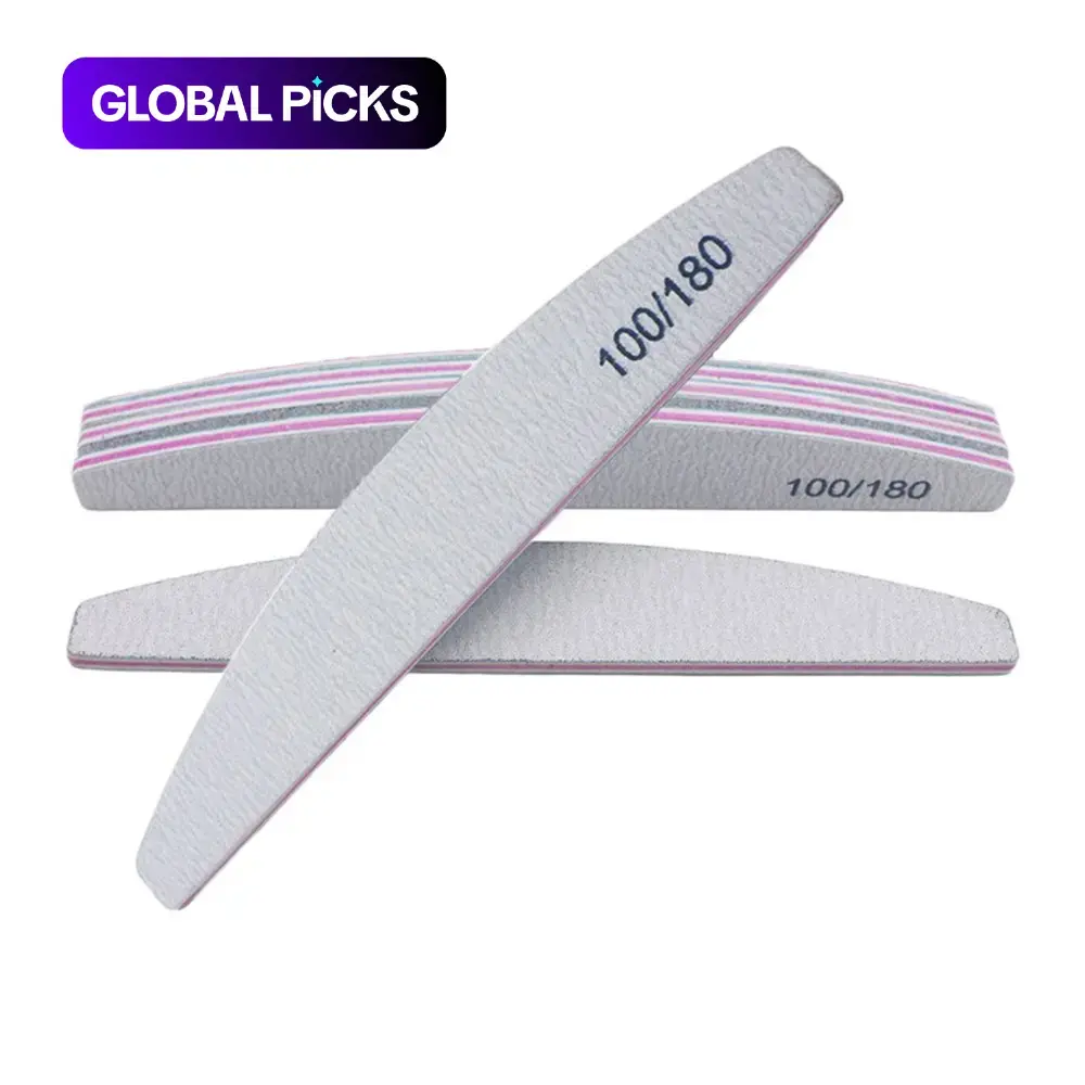 Professional Nail Files Set, 100/180 Grit Dual-Sided Buffers, 5/10/25 Pcs Polishing Sticks, Manicure Tools for Home & Salon Quality Finish, Nail Care, Nail Shaping & Art Kit #GLOBAL PICKS